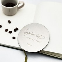 금속 실버 코스터 원형 컵받침 메탈코스터 컵홀더 티코스터 고급코스터