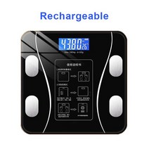 몸무게측정기 체성분분석기 체지방분석기 몸무게체중계패션 블루투스 체지방 규모 스마트 전자 BMI 구성 분, 01 Black 1pcs, 한개옵션1