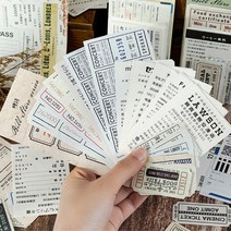 100장 도무송 빈티지 스티커 세트, 100장 빈티지 스티커 세트