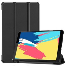 레노버 탭 M8용 케이스 Ratesell 경량 3단 스탠드 극세사 안감 케이스 커버 M8 FHD TB-8705F / TB-8705N HD TB-8505F TB-8505X 스마트, Black