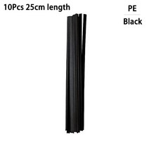 플라스틱 용접봉 ABS PP PVC PE 용접 스틱 범퍼 수리 전원 납땜 도구 9.84 인치 10 개, 03 Black(PP)