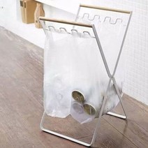 [P1M] 접이식 쓰레기봉투 거치대 1P 걸이형 분리수거함 / 접이식분리수거함 걸이형분리수거함 쓰레기봉투거치대 가정용분리수거함 재활용분리수거함 분리수거대 분리수거통 캠핑용분리수거함 ( P1M / 632594EA ), 블랙