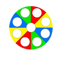 무지개 파라슈트 야유회 게임 스포츠 소품 운동회, 2m 9홀 라운드