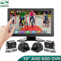 휴대용 모니터 4k 13인치 15인치 10.1 인치 4 채널 터치 스크린 스마트 존 캠, 모니터 추가 4 카메라, 64GB SD 카드