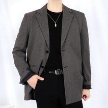 산토그리얼 남자 오버핏 하운드투스 체크 블레이져 자켓