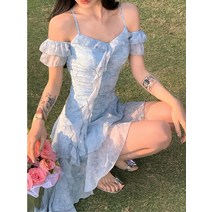 우아한 캐주얼 오피스 드레스 여성용 쉬폰 비치 스타일 Y2k 미니 2023 여름 한국