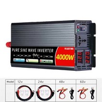 220V 캠핑 순수 정현파 인버터 12V DC-AC 2500W 3000W 4000W 6000W 휴대용 전원 공급 장치 전압 변환기 자동차 태양광, 12V 6000W