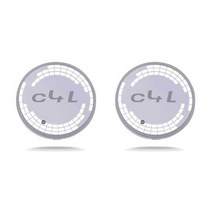 엠비언트라이트 무드등 자동차 차량용 실내등 맞춤형 로고 LED 컵 거치대 시트로엥 C4L 교체용 USB 라이트 업 워터 코스터 7 색, 1.2 개