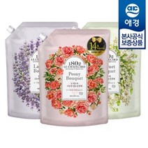 애경 [애경][S]르샤트라 고농축 섬유유연제 리필 1.6L x2개/3배 농축/정전기방지, 피오니부케 x2