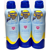 선크림 바나나보트 자외선 차단제 선 컴포트는 선케어 SPF 50 6oz 3PACK을 계속합