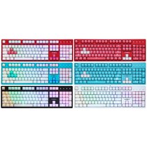 마이크로닉스 4세대 광축 게이밍 크리스탈키캡 키보드, 일반형, MANIC X48, 민트 + 화이트
