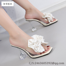 여성 뮬 힐슬리퍼 여름 슬리퍼 가보시 킬힐 High-heeled slippers SC 뉴타임즈 N203D921