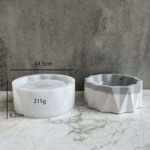 도자기 인테리어 소품 공예품 양초 컵 홀더에 대 한 3 크기 라운드 시멘트 콘크리트 금형 실리콘 DIY 수제 꽃 냄비 점토 왁스 상자 만들기 도구, [02] M