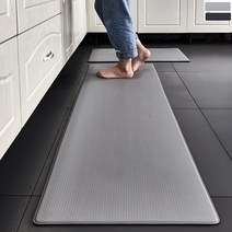 PVC 발매트 주방과 베란다에 적용되는 주방 매트는 방수 및 내유 기능이 있고 청소가 용이합니다 검은색과 회색으로 제공합니다, 그레이