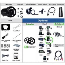 전기 자전거 모터 배터리 세트 48v 1000w BB size 68-73 52v 24ah 40a bms