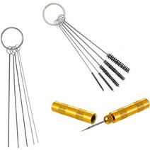 XDOVET 3중 에어브러쉬 청소세트 클리닝 브러쉬 홀더팟 노즐 청소, 2중