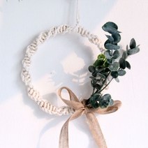 유칼립 마크라메 완제품 벽장식 북유럽 인테리어, 유칼립마크라메