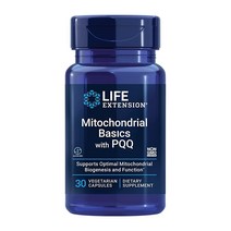 Life Extension Mitochondrial Basics PQQ -L-타우린 R-리포산 및 PPQ 보충제 함유 세포 에너지 지원 뇌 및 심장 건강 - 글루텐 프리 GMO 프리 - 30캡슐, Standard, 30.0 Servings [