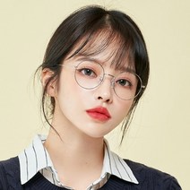 멜라크메 남자 여자 동글이 라운드 안경 올실버 안경테