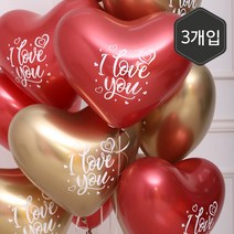 인쇄풍선_크롬하트 알러뷰 레드골드 3P