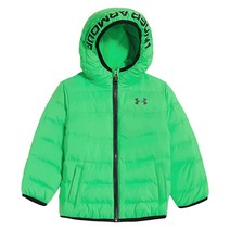 Under Armour 남아용 프론토 패딩 재킷 중간 무게 지퍼 잠금 방수 익스트림 그린 12 Months