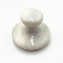 마사지 돌 경락 핫 스톤 손잡이 바디 옥 괄사 도구, 화이트 L