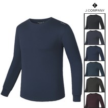 제이컴퍼니 남여공용 기능성 기모안감 라운드 스판 티셔츠