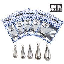 [국내당일발송] 배틀피싱 텅스텐 물방울싱커R -지퍼백, 1/4oz(BTTDSR-P-14)