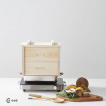 [국내제작] 편백나무찜기 인덕션 히노끼 찜기 세이로무시 2단 기본형, 1개