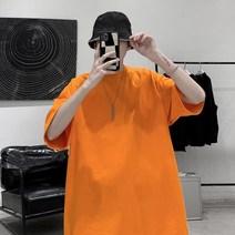 핏반팔티 매니쉬 커플 200 g 면 솔리드 무지 와이드 루즈핏 XZ1307T888 홍콩판 P14 특 4995875327