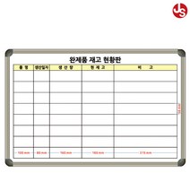 생산형황판 생산기록판 재고기록판 공사현황판 600x900 현장관리판 도안보드 주문제작, 자석형