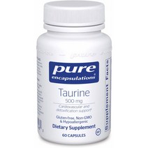 Pure Encapsulations Taurine 500mg 퓨어인캡슐레이션 타우린 60정