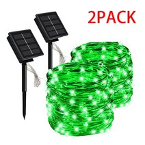 LED 솔라 라이트 야외 램프 스트링 휴일 크리스마스 파티용 방수 패어리 가든 화환, 2PC green, 5m 50LED