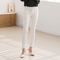 진마니아 슬림 허리스판 슈퍼 심플 화이트 스키니진