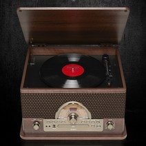 [블루투스스피커] LP턴테이블 빈티지스타일 스테레오스피커 클래식 LED디스플레이 선물 인테리어, 상세페이지 참조, 상세페이지 참조, 상세페이지 참조