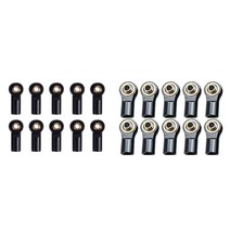 20pcs 금속 M3 / M4 링크 타이로드 엔드 볼 조인트 1/10 RC 자동차 크롤러 축 방향 SCX10 D90 D110 타미야 CC01 블랙, 하나, 블랙 & 티타늄