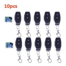 전동커튼 암막 면 현관 110PCS 무선 원격 제어 433MHZ DC 12V 1 채널 릴레이 스위치 2 버튼 전기 차고 문 게이트 코드 자동차 키