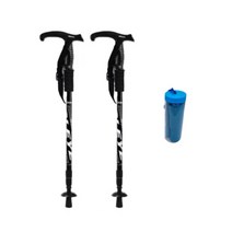 에이그 초경량 등산스틱 2개 1세트 + 대형 아이스쿨타올, 블랙