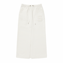 SECONDREPLAY Long slit skirt - WHITE YE