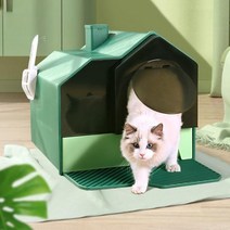 위로들어가는 냄세없는 완전 밀폐형 가정용 침대 팬 쓰레기통 모래잡는 후드 대형, B1 haze blue