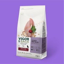 비고앤세이지 강아지 시니어 아스트라갈러스 웰빙 건식사료, 칠면조, 2kg, 1개
