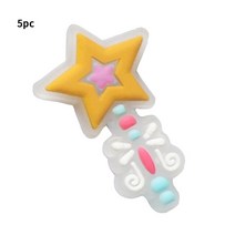 크록 자비츠 장식 악세사리 참 세트5pcs 선물 귀여운 쉬운 설치 내구성 남자 여자 홈 미니 빛나는 장식