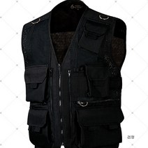 [ 특수조끼A ] 검정색/검은색/퀵서비스/택배/배달조끼/물류/다용도/주머니/작업용/안전띠/야광띠/반사띠/형광띠/조끼