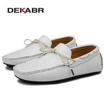 발볼넓은 운동화같은 30대 40대 50대 60대 로퍼 구두 샌들 DEKR-부드러운 모카신 가죽 로퍼 남성용 패션