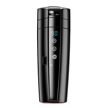 차량용커피포트 차박용품 전기 포트휴대용 12V/24V 자동차 전기 컵 물 난방 홈 디지털 디스플레이 절연 머, 01 Black