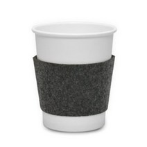 무지 부직포 홀더 천슬리브 칼라컵 45개, 다크브라운