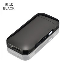 2022 새로운 미니 더블 아크 스크린 지문 방풍 라이터 usb 충전 금속 전기 라이터 남성용, 1-검은색, [03] black stin