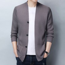 Momolatti 캐주얼 무색 베이직 남자 가디건
