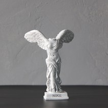 승리의 여신 니케 빈티지 조각상 석고상 카페 인테리어 소품 15cm 25cm, 화이트