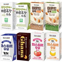 파스퇴르 1급A멸균바른목장우유190ml(24팩)바나나 -인증, 6.가나초코밀크190ml(24팩)